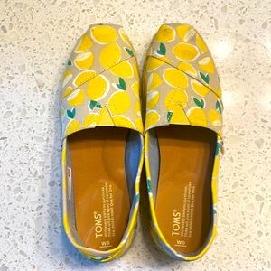 Toms Alpargata Rope Espadrille—Lemon Design—Size 9 Women’s